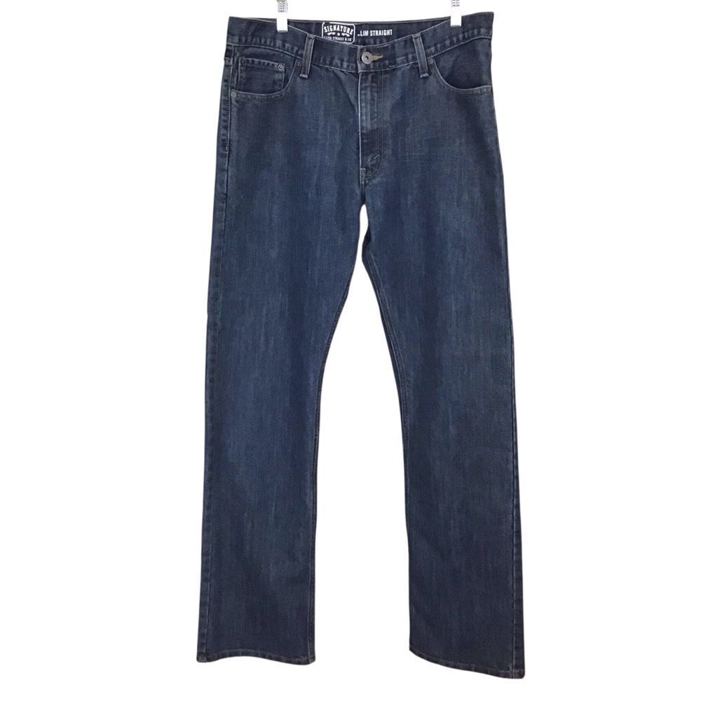 Signature by Levi Strauss Men's Slim Straight Jeans 36‎ X 34